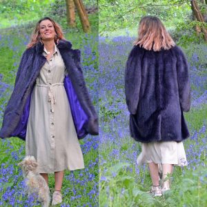 Doubled breasted Amethyst faux fur coat
